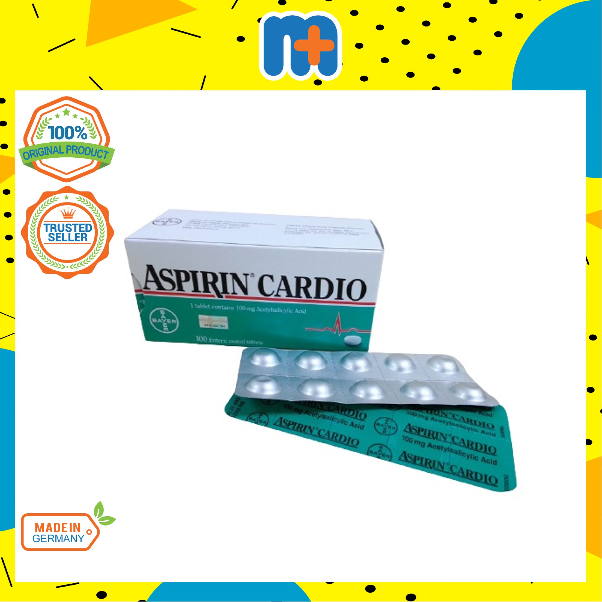 [MPLUS] BAYER Aspirin Cardio 100mg Tab 10s